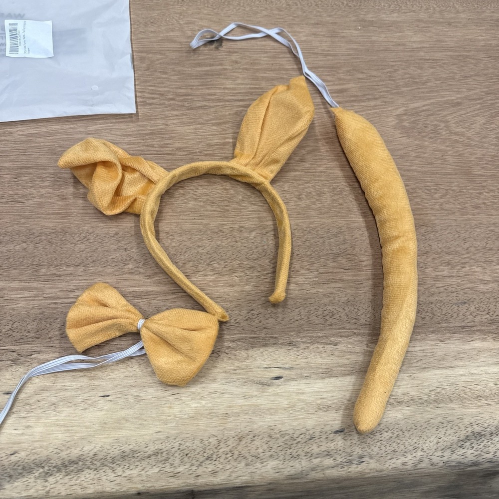 Kids Kangaroo Tail Ears And A Bow Costume‎ Accessories